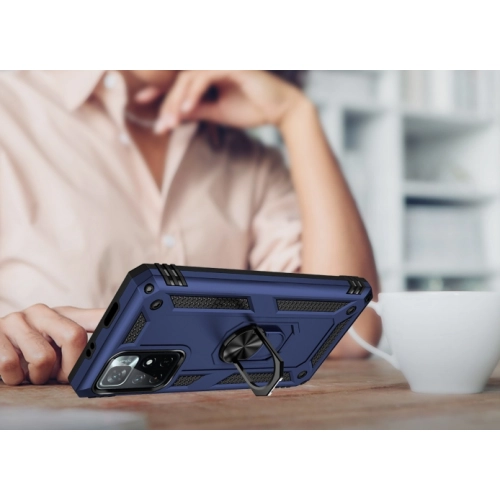 Xiaomi Redmi Note 11 Pro Plus Kılıf Silikon Zırhlı Standlı Yüzüklü Mıknatıslı Tank Kapak - Gri