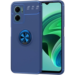 Xiaomi Redmi Note 11E Kılıf Renkli Silikon Yüzüklü Standlı Auto Focus Ravel Kapak - Mavi
