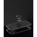 Xiaomi Redmi Note 11E Kılıf Renkli Silikon Yüzüklü Standlı Auto Focus Ravel Kapak - Siyah