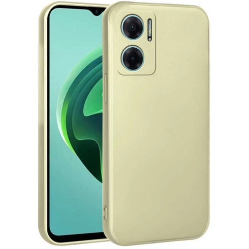 Xiaomi Redmi Note 11E Kılıf İnce Soft Mat Renkli Esnek Silikon Kapak - Gold