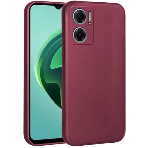 Xiaomi Redmi Note 11E Kılıf İnce Soft Mat Renkli Esnek Silikon Kapak - Mürdüm