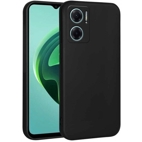 Xiaomi Redmi Note 11E Kılıf İnce Soft Mat Renkli Esnek Silikon Kapak - Siyah