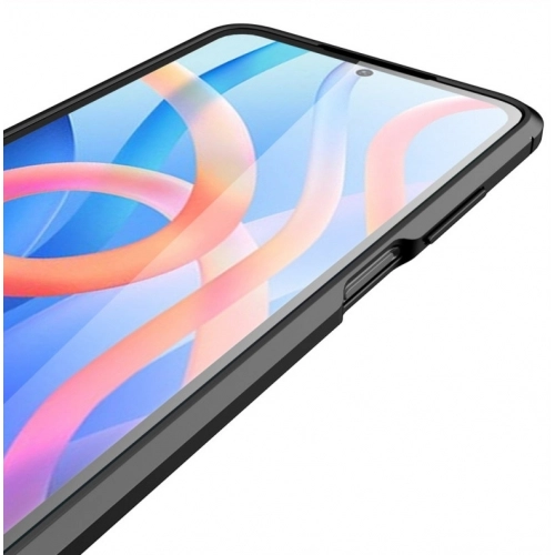 Xiaomi Redmi Note 11s Kılıf Deri Görünümlü Lüks Parmak İzi Bırakmaz Niss Silikon Kapak - Siyah