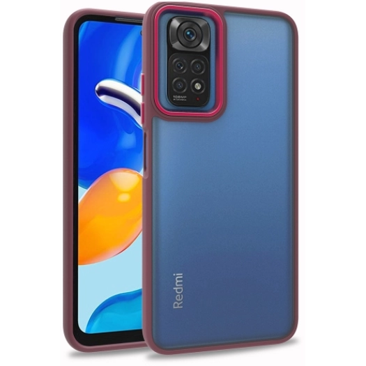 Xiaomi Redmi Note 11s Kılıf Electro Silikon Renkli Flora Kapak - Kırmızı