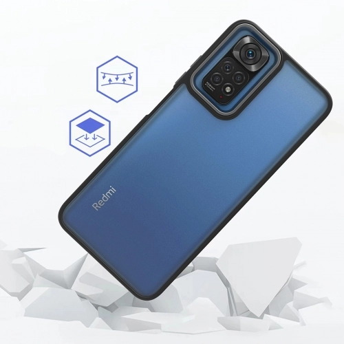 Xiaomi Redmi Note 11s Kılıf Electro Silikon Renkli Flora Kapak - Siyah