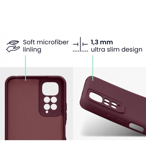 Xiaomi Redmi Note 11s Kılıf İçi Kadife Mat Mara Lansman Silikon Kapak - Siyah