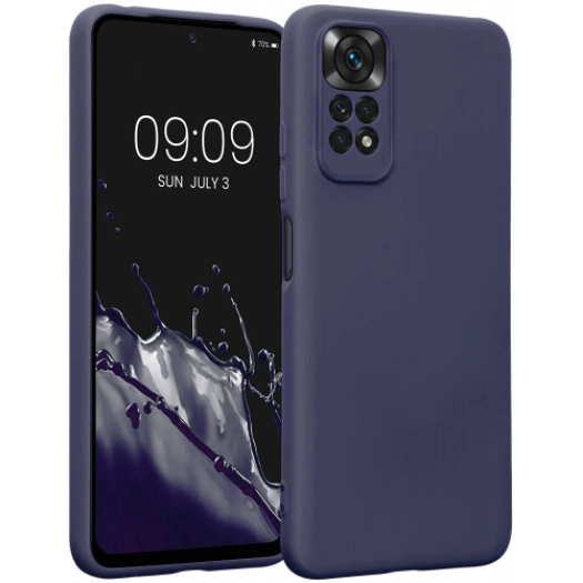 Xiaomi Redmi Note 11s Kılıf İnce Soft Mat Renkli Esnek Silikon Kapak - Lacivert