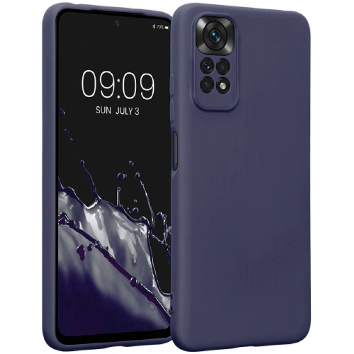 Xiaomi Redmi Note 11s Kılıf İnce Soft Mat Renkli Esnek Silikon Kapak - Lacivert