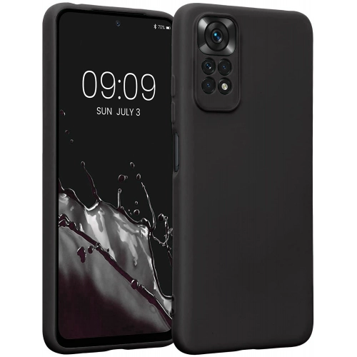 Xiaomi Redmi Note 11s Kılıf İnce Soft Mat Renkli Esnek Silikon Kapak - Siyah