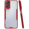 Xiaomi Redmi Note 11s Kılıf Renkli Silikon Kamera Lens Korumalı Şeffaf Parfe Kapak - Kırmızı