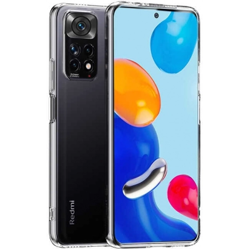 Xiaomi Redmi Note 11s Kılıf Kamera Korumalı Esnek Silikon Kapak - Şeffaf