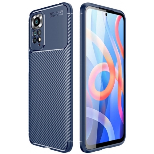 Xiaomi Redmi Note 11s Kılıf Silikon Parmak İzi Bırakmayan Karbon Soft Negro Kapak - Lacivert