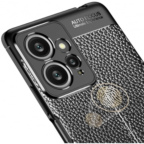 Xiaomi Redmi Note 12 4G Kılıf Deri Görünümlü Lüks Parmak İzi Bırakmaz Niss Silikon Kapak - Lacivert