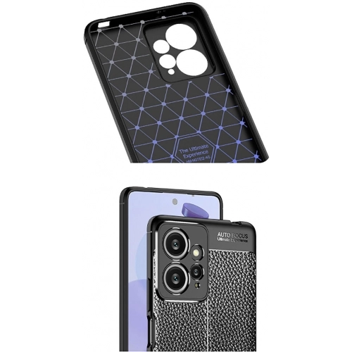 Xiaomi Redmi Note 12 4G Kılıf Deri Görünümlü Lüks Parmak İzi Bırakmaz Niss Silikon Kapak - Lacivert