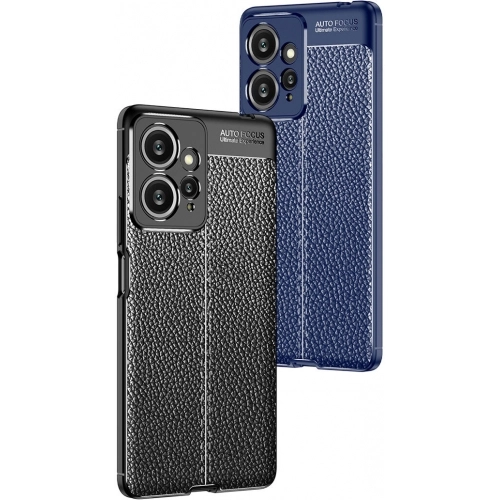 Xiaomi Redmi Note 12 4G Kılıf Deri Görünümlü Lüks Parmak İzi Bırakmaz Niss Silikon Kapak - Siyah