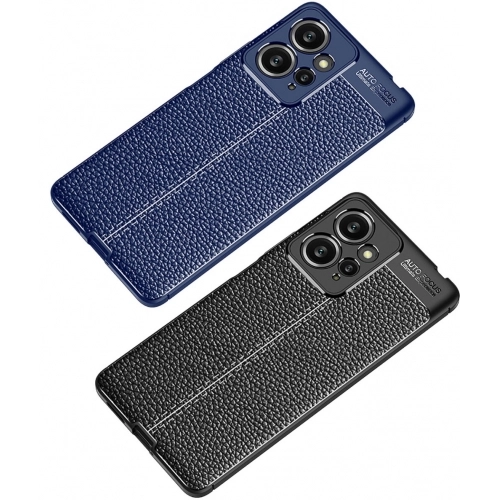 Xiaomi Redmi Note 12 4G Kılıf Deri Görünümlü Lüks Parmak İzi Bırakmaz Niss Silikon Kapak - Siyah