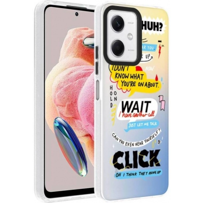 Xiaomi Redmi Note 12 4G Kılıf Desenli Zore Dragon Sert Kapak - Kelimeler