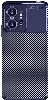 Xiaomi Redmi Note 12 4G Kılıf Karbon Serisi Mat Fiber Silikon Negro Kapak - Lacivert