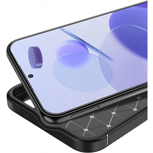 Xiaomi Redmi Note 12 4G Kılıf Silikon Parmak İzi Bırakmayan Karbon Soft Negro Kapak - Lacivert