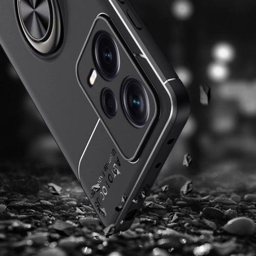 Xiaomi Redmi Note 12 Kılıf Renkli Silikon Yüzüklü Standlı Auto Focus Ravel Kapak - Mavi