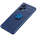 Xiaomi Redmi Note 12 Pro Kılıf Renkli Silikon Yüzüklü Standlı Auto Focus Ravel Kapak - Mavi
