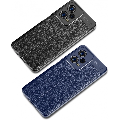 Xiaomi Redmi Note 12 Pro Kılıf Deri Görünümlü Lüks Parmak İzi Bırakmaz Niss Silikon Kapak - Siyah