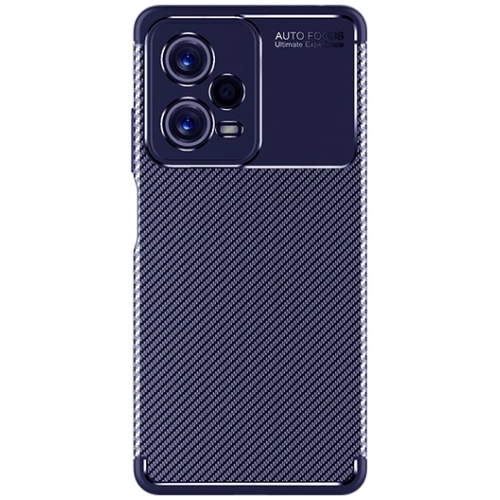 Xiaomi Redmi Note 12 Pro Kılıf Silikon Parmak İzi Bırakmayan Karbon Soft Negro Kapak - Lacivert