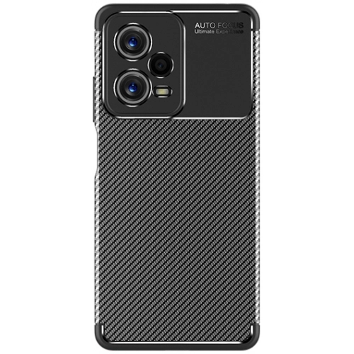 Xiaomi Redmi Note 12 Pro Kılıf Silikon Parmak İzi Bırakmayan Karbon Soft Negro Kapak - Siyah