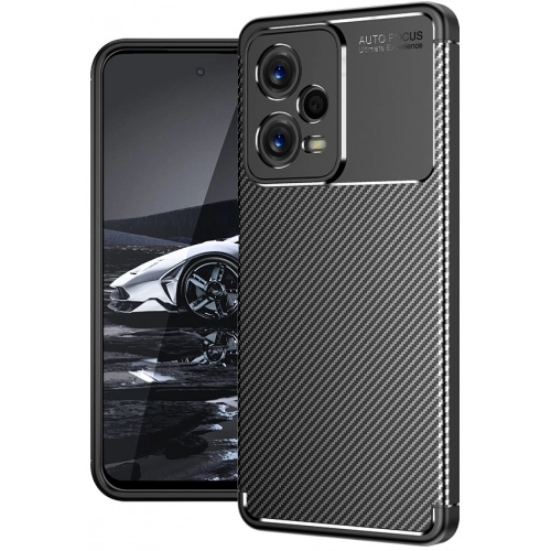 Xiaomi Redmi Note 12 Pro Kılıf Silikon Parmak İzi Bırakmayan Karbon Soft Negro Kapak - Siyah