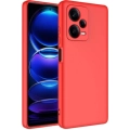Xiaomi Redmi Note 12 Pro Plus 5G Kılıf İçi Kadife Mat Mara Lansman Silikon Kapak  - Kırmızı