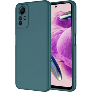 Xiaomi Redmi Note 12S Kılıf İçi Kadife Mat Mara Lansman Silikon Kapak  - Koyu Yeşil