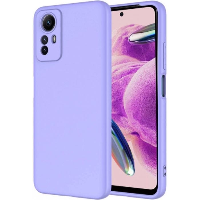 Xiaomi Redmi Note 12S Kılıf İçi Kadife Mat Mara Lansman Silikon Kapak  - Lila