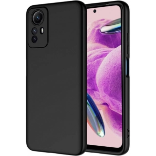 Xiaomi Redmi Note 12S Kılıf İçi Kadife Mat Mara Lansman Silikon Kapak  - Siyah