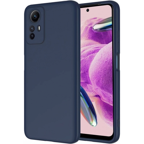 Xiaomi Redmi Note 12S Kılıf İçi Kadife Mat Mara Lansman Silikon Kapak - Siyah