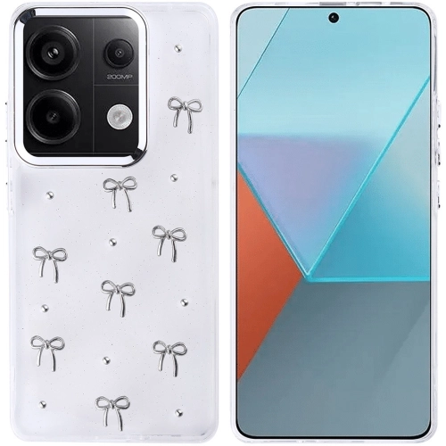 Xiaomi Redmi Note 13 Pro 4G Kılıf Airbag Tasarımlı Simli Şeffaf Zore Kutup Kapak - Fiyonk