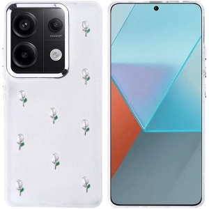 Xiaomi Redmi Note 13 Pro 4G Kılıf Airbag Tasarımlı Simli Şeffaf Zore Kutup Kapak - Lale