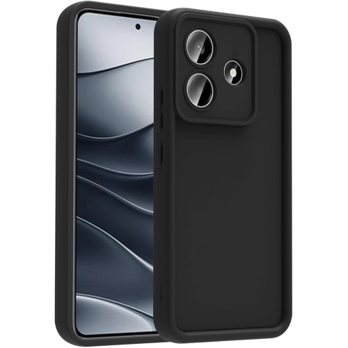 Xiaomi Redmi Note 14 4G ile Uyumlu Kılıf Kamera Korumalı Silikon Ananas Kapak - Siyah