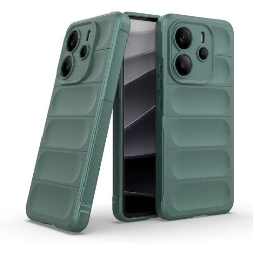 Xiaomi Redmi Note 14 4G Kılıf Esnek TPU Oyuklu Arka Yüzey Tasarımlı Zore Etnik Silikon Kapak - Lacivert