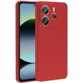 Xiaomi Redmi Note 14 4G Kılıf İnce Soft Mat Renkli Esnek Silikon Kapak - Kırmızı