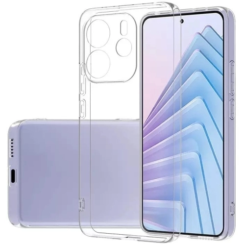 Xiaomi Redmi Note 14 4G Kılıf Kamera Korumalı Esnek Silikon Kapak - Şeffaf