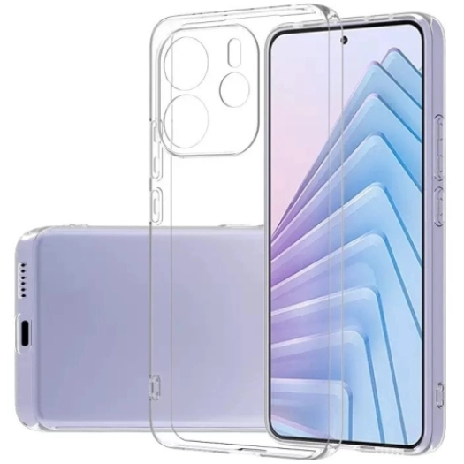 Xiaomi Redmi Note 14 4G Kılıf Kamera Korumalı Esnek Silikon Kapak - Şeffaf