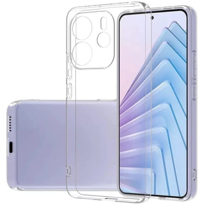 Xiaomi Redmi Note 14 4G Kılıf Kamera Korumalı Esnek Silikon Kapak - Şeffaf