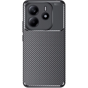 Xiaomi Redmi Note 14 4G Kılıf Silikon Parmak İzi Bırakmayan Karbon Soft Negro Kapak - Siyah