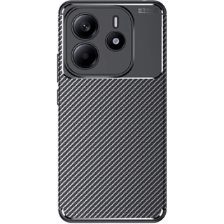 Xiaomi Redmi Note 14 4G Kılıf Silikon Parmak İzi Bırakmayan Karbon Soft Negro Kapak - Siyah