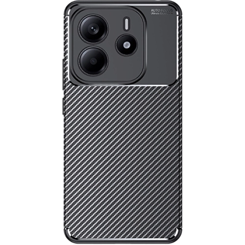 Xiaomi Redmi Note 14 4G Kılıf Silikon Parmak İzi Bırakmayan Karbon Soft Negro Kapak - Siyah