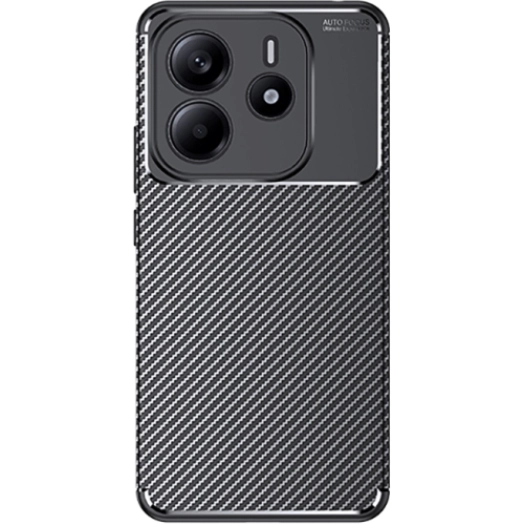 Xiaomi Redmi Note 14 4G Kılıf Silikon Parmak İzi Bırakmayan Karbon Soft Negro Kapak - Siyah