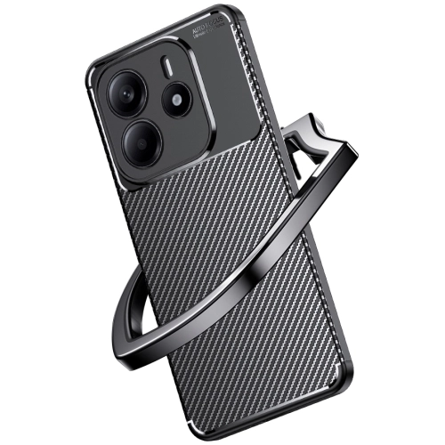 Xiaomi Redmi Note 14 4G Kılıf Silikon Parmak İzi Bırakmayan Karbon Soft Negro Kapak - Siyah