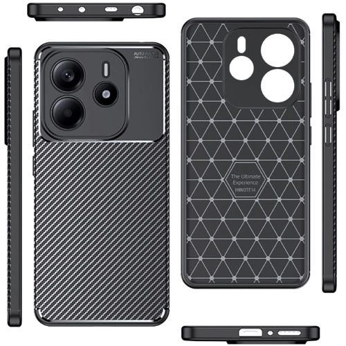 Xiaomi Redmi Note 14 4G Kılıf Silikon Parmak İzi Bırakmayan Karbon Soft Negro Kapak - Siyah