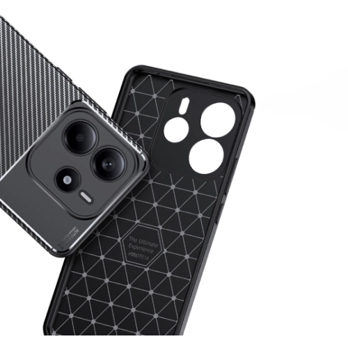 Xiaomi Redmi Note 14 4G Kılıf Silikon Parmak İzi Bırakmayan Karbon Soft Negro Kapak - Siyah