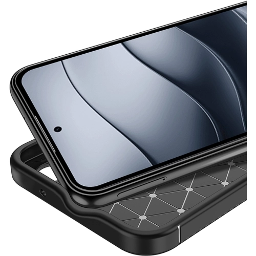 Xiaomi Redmi Note 14 4G Kılıf Silikon Parmak İzi Bırakmayan Karbon Soft Negro Kapak - Siyah